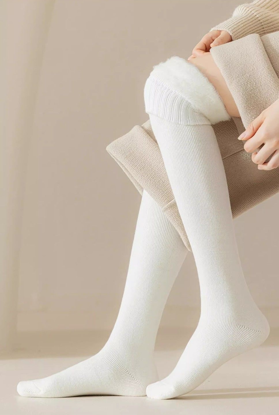 Wool spinning over the knee socks thick warm high socks long socks For lady